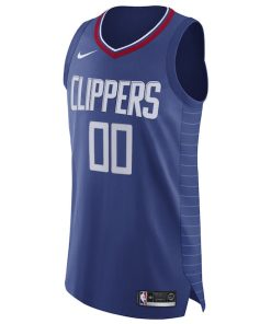 Alternative view of LA Clippers Nike 2020/21 Authentic Custom Jersey Blue - Icon Edition