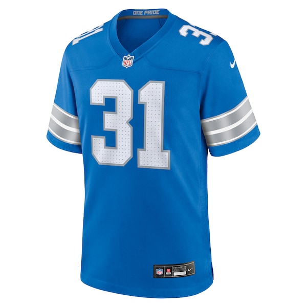 Kerby Joseph Detroit Lions Nike Team Game Jersey - Blue - Image 2