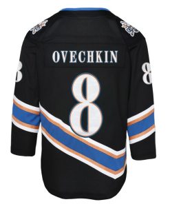 Alternative view of Alexander Ovechkin Washington Capitals Youth Alternate 50th Anniversary Premier Player Jersey - Black/Navy