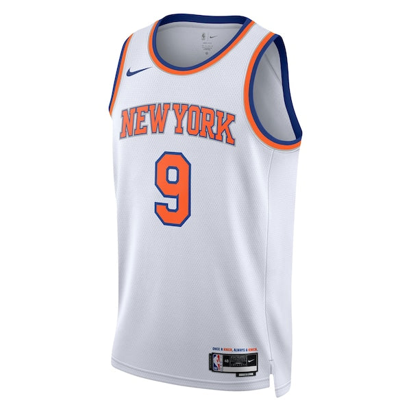 RJ Barrett New York Knicks Nike Unisex Swingman Jersey - Association Edition - White - Image 2