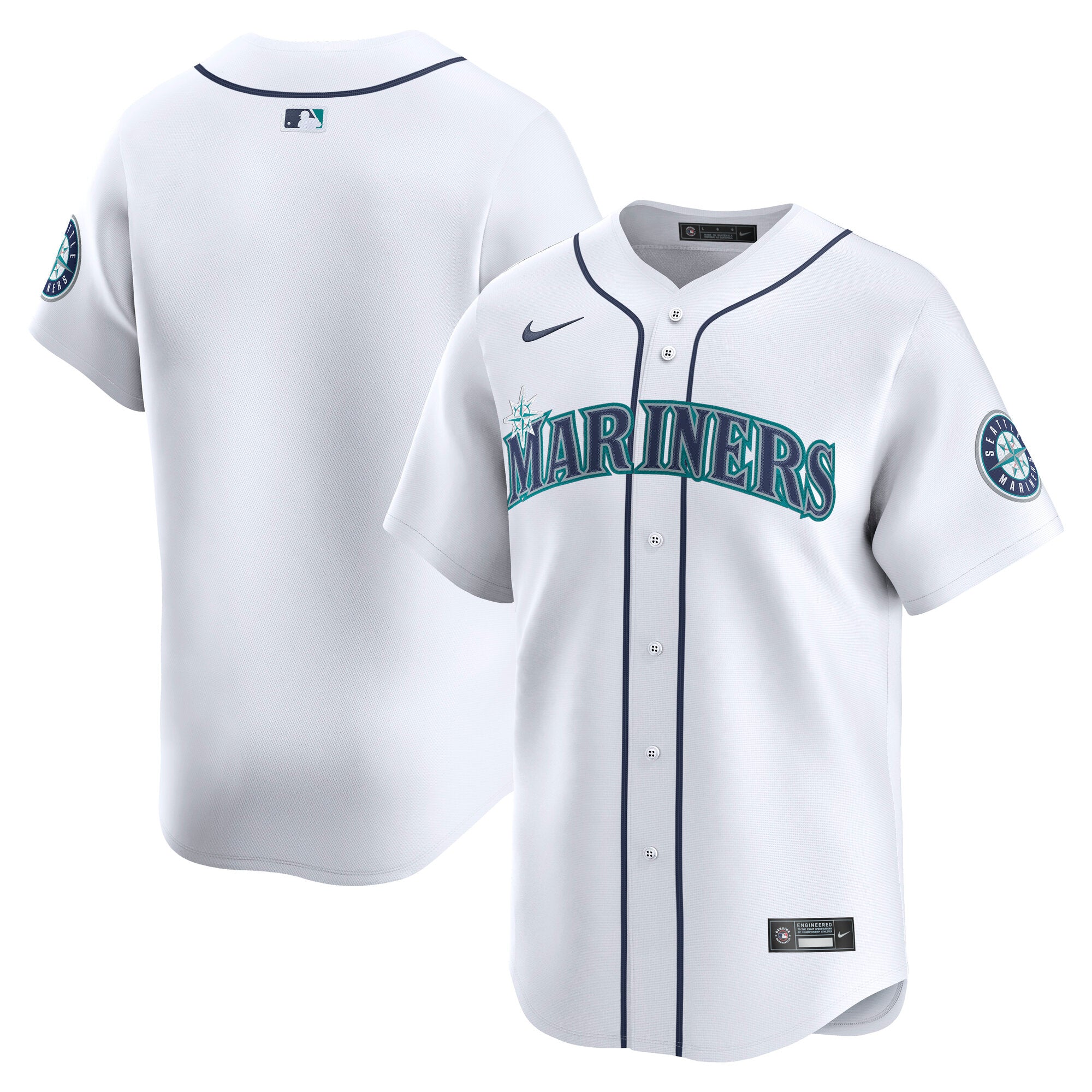 Seattle Mariners Nike Alternate Limited Jersey - Teal/White - Image 5