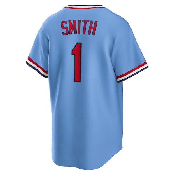 Ozzie Smith St. Louis Cardinals Nike Road Cooperstown Collection Player Jersey - Light Blue - Image 3