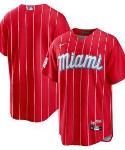 Miami Marlins Nike City Connect Replica Team Jersey - Red