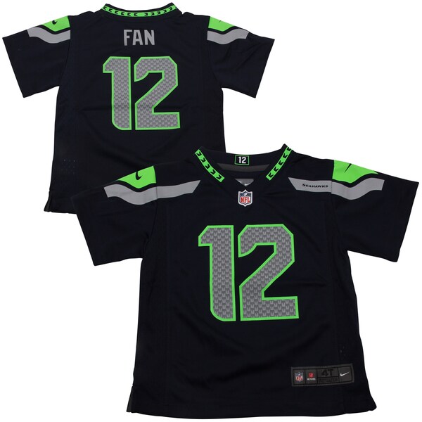 12th Fan Seattle Seahawks Nike Toddler Game Jersey - Navy - Image 2