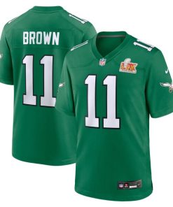 A.J. Brown Philadelphia Eagles Nike Super Bowl LIX 2nd Alternate Game Jersey - Kelly Green