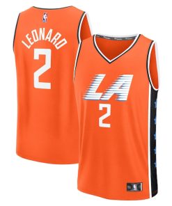 Kawhi Leonard LA Clippers  2025/26 City Edition Fast Break Jersey - Orange