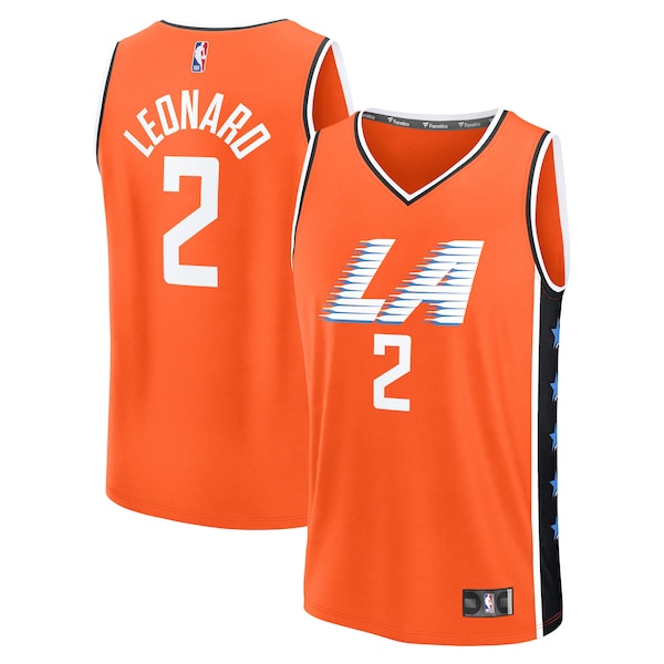 Kawhi Leonard LA Clippers 2025/26 City Edition Fast Break Jersey - Orange
