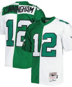 Randall Cunningham Philadelphia Eagles 1990 Split Legacy Replica Jersey - Kelly Green/White