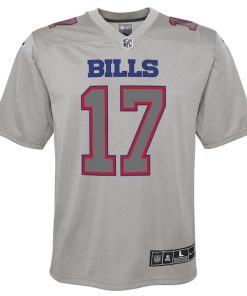 Alternative view of Josh Allen Buffalo Bills Nike Youth Atmosphere Game Jersey - Gray