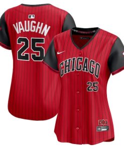 Andrew Vaughn Chicago White Sox Nike Women's 2025 City Connect Limited Player Jersey - Red/Black