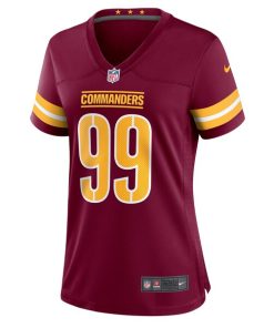 Alternative view of Chase Young Washington Commanders Nike Women's Player Jersey - Burgundy