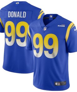 Alternative view of Aaron Donald Los Angeles Rams Nike Vapor Limited Jersey - Royal/White