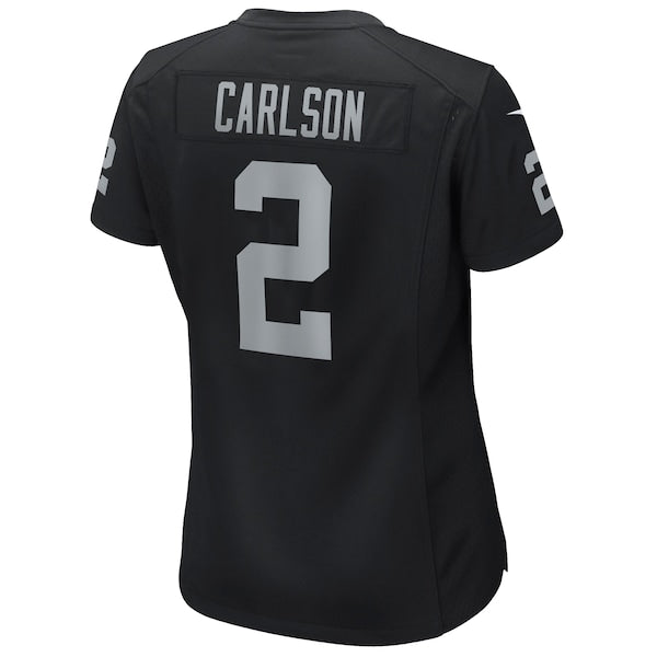 Daniel Carlson Las Vegas Raiders Nike Women's Player Game Jersey - Black - Image 3