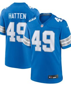 Hogan Hatten Detroit Lions Nike Game Jersey -  Blue