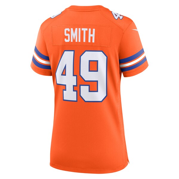 Dennis Smith Denver Broncos Nike Women's Mile High Collection 1977 Throwback Retired Player Game Jersey - Orange - Image 3