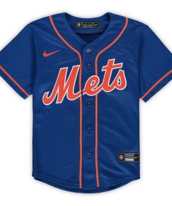 Alternative view of Francisco Lindor New York Mets Nike Preschool Alternate Replica Player Jersey - Royal