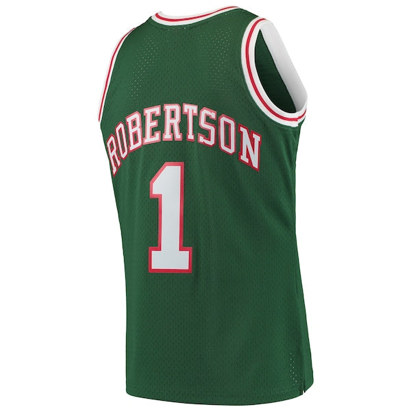 Oscar Robertson Milwaukee Bucks 1971/72 Hardwood Classics Swingman Jersey - Green - Image 3