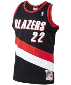 Alternative view of Clyde Drexler Portland Trail Blazers 1991/92 Hardwood Classics Swingman Jersey - Black