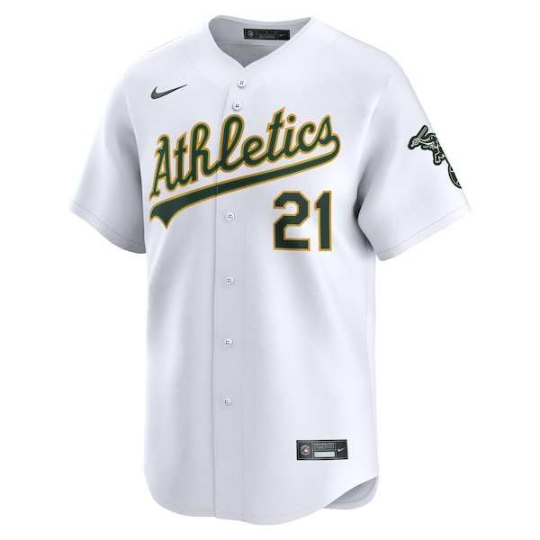 Tyler Soderstrom Athletics Nike Home Limited Player Jersey - White - Image 2