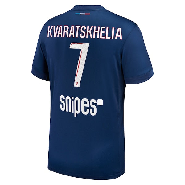 Khvicha Kvaratskhelia Paris Saint-Germain Nike Youth 2024/25 Home Replica Player Jersey - Navy - Image 3