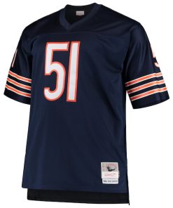 Alternative view of Dick Butkus Chicago Bears Big & Tall 1966 Retired Player Replica Jersey - Navy