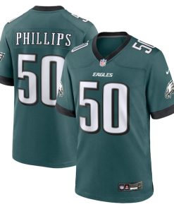 Alternative view of Jaelan Phillips Philadelphia Eagles Nike Team  Game Jersey - Midnight Green/White/Kelly Green