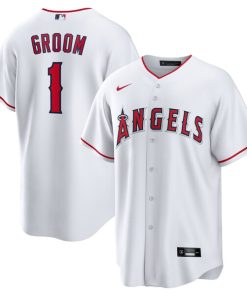 Los Angeles Angels Nike #1 Groom Home Replica Jersey - White