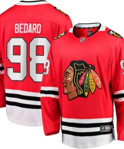 Connor Bedard Chicago Blackhawks  Home Breakaway Player Jersey - Red/White