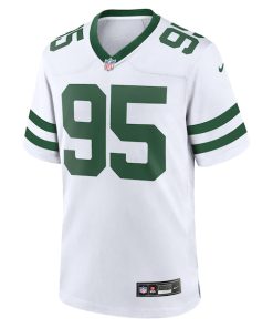 Alternative view of Quinnen Williams New York Jets Nike Legacy Player Game Jersey - White