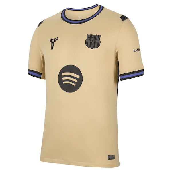 Barcelona Nike 2025/26 Away Stadium Replica Custom Jersey - Gold/Navy - Image 3