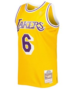 Alternative view of Eddie Jones Los Angeles Lakers 1996/97 Hardwood Classics Swingman Jersey - Gold