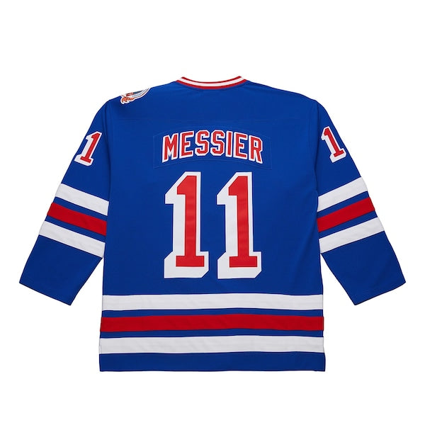 Mark Messier New York Rangers Big & Tall 1993/94 Blue Line 2.0 Jersey - Blue - Image 6
