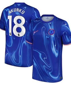 Christopher Nkunku Chelsea Nike 2024/25 Home Replica Player Jersey - Blue