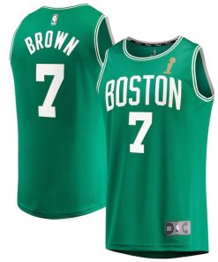 Jaylen Brown Boston Celtics  2024 NBA Finals Champions Fast Break Replica Player Jersey - Kelly Green - Icon Edition