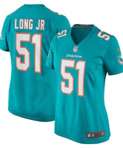 David Long Jr. Miami Dolphins Nike Women's Game Jersey - Aqua