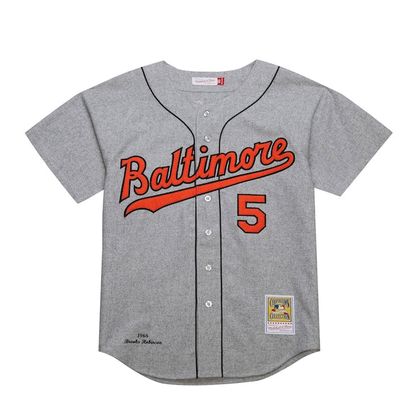 Brooks Robinson Baltimore Orioles Cooperstown Collection 1966 Authentic Jersey - Gray - Image 2