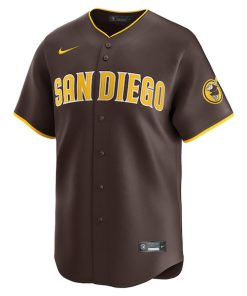Alternative view of San Diego Padres Nike Away Limited Jersey - Brown
