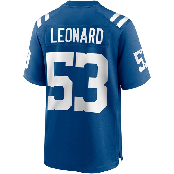 Shaquille Leonard Indianapolis Colts Nike Game Player Jersey - Royal/White - Image 4