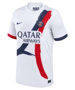 Alternative view of Khvicha Kvaratskhelia Paris Saint-Germain Nike 2024/25 Away Replica Player Jersey - White