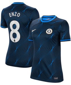 Enzo Fern¨¢ndez Chelsea Nike Women's 2023/24 Away Stadium Replica Player Jersey - Navy/Blue