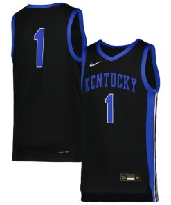 #1 Kentucky Wildcats Nike Youth Icon Replica Basketball Jersey - Black