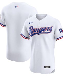 Texas Rangers Nike Home Elite Jersey - White
