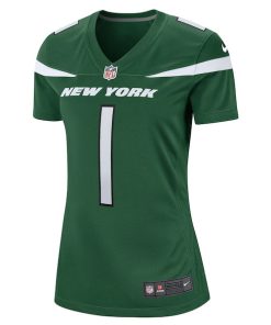 Alternative view of Number 1 Mom New York Jets Nike Women's Game Jersey - Gotham Green