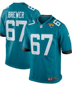 Chandler Brewer Jacksonville Jaguars Nike  Game Jersey -  Teal