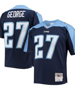 Eddie George Tennessee Titans Big & Tall 1999 Retired Player Replica Jersey - Navy