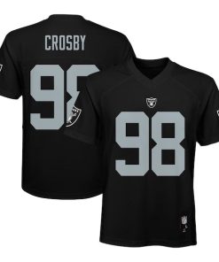 Maxx Crosby Las Vegas Raiders Youth Replica Player Jersey - Black