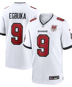 Emeka Egbuka Tampa Bay Buccaneers Nike  White Game Jersey - White/Red/Creamsicle