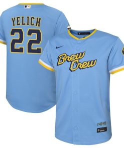Christian Yelich Milwaukee Brewers Nike Toddler 2022 City Connect Replica Player Jersey - Powder Blue