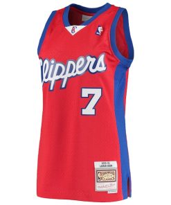 Alternative view of Lamar Odom LA Clippers 2000/01 Hardwood Classics Swingman Jersey - Red