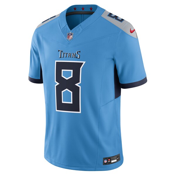 Will Levis Tennessee Titans Nike Alternate Vapor F.U.S.E. Limited Jersey - Light Blue - Image 2